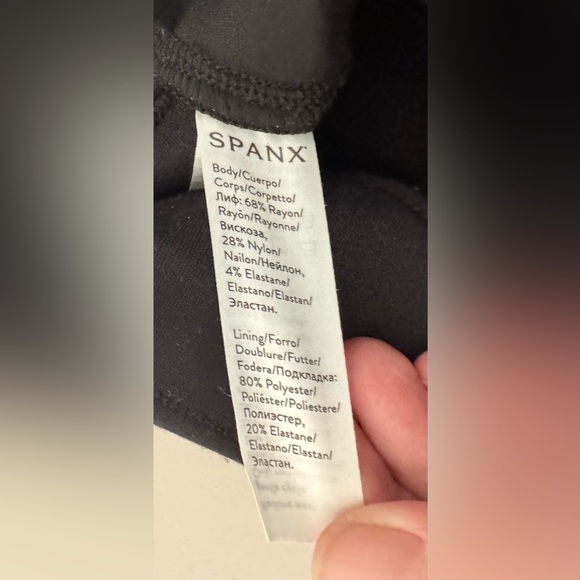 Spanx The Perfect Black Ponte Pants Smoothing Ankle Pull On Stretch Skinny Large - Picture 11 of 11